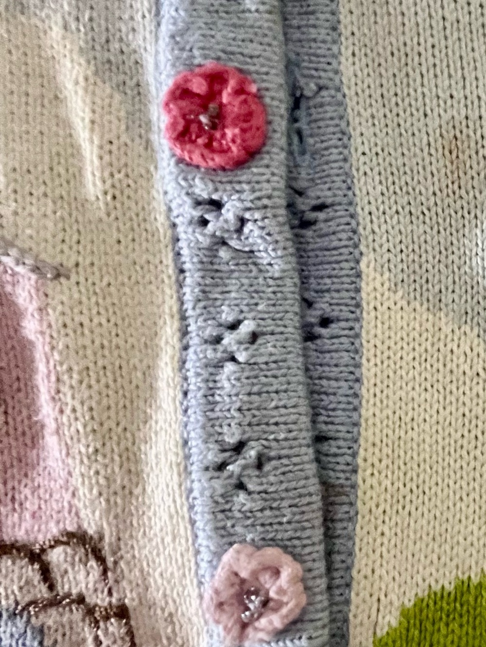 VTG/Y2K/90s Storybook Knits For HSN Beaded | SZ 1X | Rare!! Theme:Vacation Spa🌴 - Picture 16 of 16